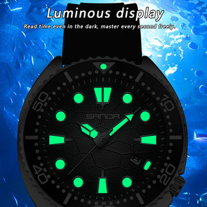 Reloj de Pulsera de Cuarzo para Hombre Sanda 9120, Estilo Casual de Negocios, Minimalista, con Esfera Luminosa, Calendario, Resistente al Agua y Bisel Giratorio - Product Image 6