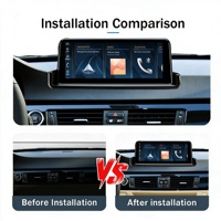 Radio para Auto con GPS Integrado de 8GB+128GB y Pantalla de 10.25 Pulgadas, Estéreo para BMW Serie 3 E90/E91/E92/E93, Multimedia Inalámbrico, Pantalla Dividida, USB, WiFi