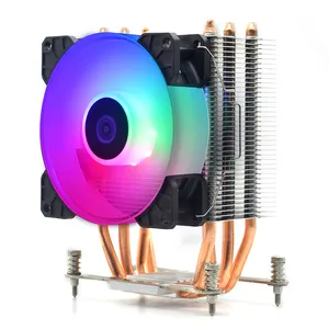 니켈 도금 구리 튜브 9cm 4 히트 파이프 CPU 쿨러 최고의 OEM ODM RGB CPU 쿨러 컴퓨터 ARGB PC CPU 쿨러