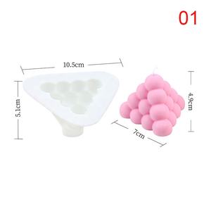 <span class=keywords><strong>Cubo</strong></span> <span class=keywords><strong>de</strong></span> <span class=keywords><strong>Rubik</strong></span> triangular con forma <span class=keywords><strong>de</strong></span> vela, molde <span class=keywords><strong>de</strong></span> silicona, burbujas, pirámide, jabón <span class=keywords><strong>de</strong></span> aromaterapia - Product Image 2