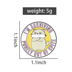 Pin de Esmalte con Diseño de Gato Tsundere, Humor Sarcástico, Broche para Mochila, Solapa, Joyería, Regalo para Amigos - Product Image 6