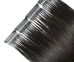 2018 new technology 6D,full cuticle aligned remy hair 28inch, 40g virgin cuticle remy hair extensions