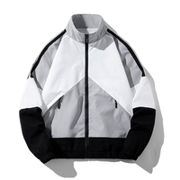 Blouson coupe-vent léger à col montant pour hommes, style bomber universitaire américain, moderne, pour l'entraînement et le sport