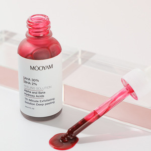 Suero Facial de <span class=keywords><strong>30</strong></span> ml con Ácidos de Frutas <span class=keywords><strong>AHA</strong></span> <span class=keywords><strong>BHA</strong></span>, Cuidado Facial, Limpieza de Poros, Suavizante de Cutículas, Iluminador, Exfoliante Profundo, Vegano - Product Image 3