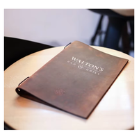 Porte-menu en cuir pour restaurant, classeur de menu en cuir, carnet de bar