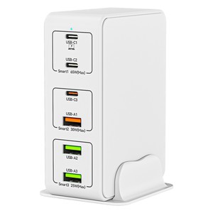 Station de charge de bureau 6 ports <span class=keywords><strong>chargeur</strong></span> 120W pour iPhone 14 Pro Max <span class=keywords><strong>Samsung</strong></span> ordinateur portable <span class=keywords><strong>tablette</strong></span> 65W <span class=keywords><strong>chargeur</strong></span> rapide - Product Image 1