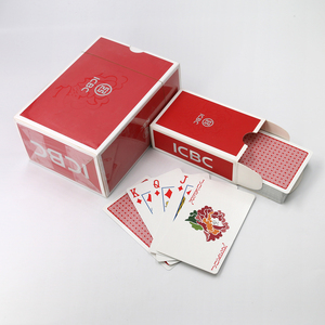 Bank Custom Advertising Poker Cards with Red Pattern Back and Joker Design in <b>Paper</b> Box Packaging - Product Image 4