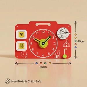 Tableau/feuille en PE, Horloge interactive murale éducative – Planification et apprentissage en extérieur pour enfants de 2 à 13 ans - Product Image 2