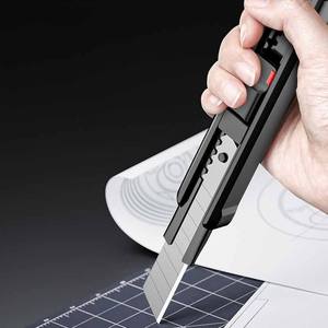 Factory 3pcs Price Portable Black Box Cutter <strong>Rugged</strong> Retractable Blade Comfortable to Hold <strong>Small</strong> Utility Knife With Handle - Product Image 4