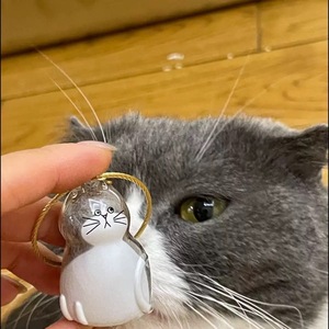 Dễ Thương Kim Loại Mèo <span class=keywords><strong>Keychain</strong></span> Treo Ba Lô Trang Trí Nội Thất Với Mèo Túi Mặt Dây Chuyền Hộp Lưu Trữ Cho Pet Tóc Quà Lưu Niệm - Product Image 2