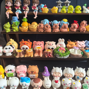 Figurines miniatures en résine 3D de dessin animé, corgi, ours, mouton, cochon, canard, fesses d'animaux, style de personnage, cupcakes, jouets pour enfants, ornements - Product Image 5