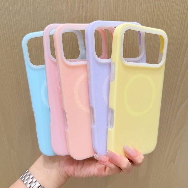 Luxury Pure Color Jelly Liquid Silicone Magnetic Mobile Phone case for iphone 17 Air 16 15 14 13 12 Pro Max Microfiber