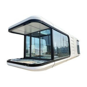 Fabriqué en usine Space Pod Capsule House Sky Lit Intérieur Panoramique Verre Smart Home Intégration - Product Image 5