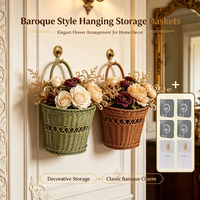 Panier suspendu tissé à la main, design ajouré, panier mural pour fleurs, pour la décoration de la maison, directement de l'usine