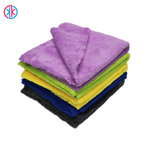 Serviette en microfibre de voiture sans bord-chiffon de nettoyage de voiture en microfibre Ultra épaisse, séchage de cire automatique, polissage, serviettes de détail - Product Image 1