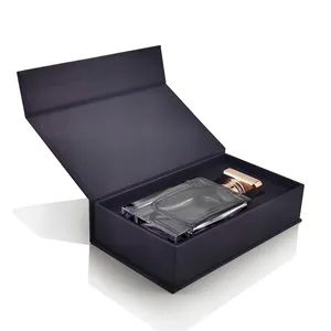 Frasco de perfume moderno de luxo estilo francês, embalagem de 50ml de alta qualidade, spray de vidro quadrado, garrafa e caixa de embalagem