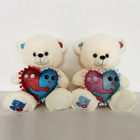 Saint valentin 1m ours en peluche jouets en peluche taille douanière ours en peluche doux jouets en peluche saint valentin avec coeur