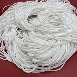 Tira de sellado de goma de silicona redonda elástica resistente al calor, varios tamaños, 1mm, 2mm, 3mm, 4mm de grosor, cordón de goma de silicona - Product Image 2