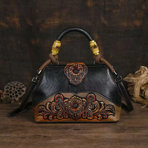 <span class=keywords><strong>Sac</strong></span> fourre-tout vintage original chinois en PU avec fermeture éclair, texture gaufrée, motif floral, grande capacité, <span class=keywords><strong>sac</strong></span> <span class=keywords><strong>à</strong></span> <span class=keywords><strong>main</strong></span> pour femme en polyester - Product Image 6