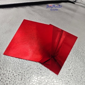 Laser Engravable Red <strong>Mirror</strong> <strong>Acrylic</strong> Sheet for Cake Toppers and Keychains - Product Image 1