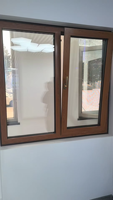 Ventanas de PVC de Doble Hoja Estilo Americano con Rejilla y Marco de Fijación para Casas en EE. UU. y Canadá
