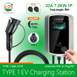 OCPP 7KW 11KW 22KW 16A 32A Tipo <span class=keywords><strong>1</strong></span> Tipo 2 GBT wallbox EV cargador - Product Image 4
