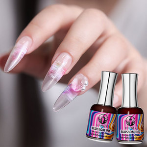 UNIGEL Gel de Uñas Acuarela Efecto Blooming 15ml Sin HEMA TPO Tinta Mármol Gel Polish para Uñas OEM ODM Uso Profesional en Salón Personalizado - Product Image 5