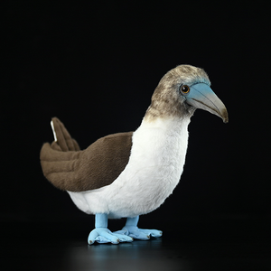 Peluche Realista de Pájaro Gaviota de Patas Azules, Juguete de Peluche Suave para Niños y Amantes de las Aves - Product Image 1