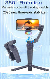Горячая распродажа: Смартфонный стабилизатор (стедикам) с 3-осевым AI-отслеживанием, подсветкой и вращением на 360 градусов - Product Image 3