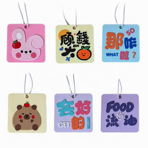 Tabletas Aromatizantes de Silicona para Coche, Decoración Colgante con Diseño de Dibujos Animados, Fragancia para el Interior del Vehículo, Diseño de Texto Personalizado - Product Image 5
