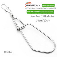 Attache-poisson simple de 10 cm en acier inoxydable 304 pour poisson mandarin, pêche en surface, gros gibier, accessoire de pêche DIY