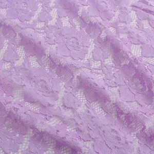 Tela de encaje de tul Jacquard, tejido de algodón bordado multicolor, fabricante de China, nuevo