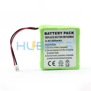 2,4 V 600mAh Ni-MH-Beutel Akku NiMH-Akkus für schnur loses Telefon Medion MD81877 Slim DECT500 TeXet DECT TX-D7400 5 M702BMXZ