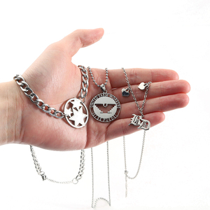 Collares de acero inoxidable personalizados para niños, collares a la moda para mejores amigas, <span class=keywords><strong>2022</strong></span> - Product Image 6