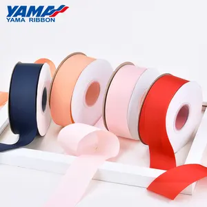 Yama Ribbon Stock Sales 3-100MM Width Polyester Pure Colors Grosgrain Ribbon