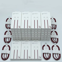 Kabel Data Pengisian Cepat USB Type C PD Nylon Kepang Tahan Lama 1m Grosir dengan Kotak untuk Ponsel 18 17 16 15 Pro Max