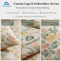 Cloudland OEKO-TEX Standard 100 BSCI Audited 300TC Durable Colorfast Eco-Friendly Organic Customizable Plant Printed Sets