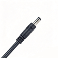 Konektor Kabel Solder Koaksial Tipe DC Male 5.5*2.5mm 0.2M 20AWG untuk Konsol Mixing Audio Kompak