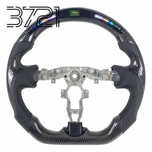 พวงมาลัยคาร์บอนไฟเบอร์พร้อมจอ LED สำหรับนิสสัน 370Z Z34 รุ่นปรับแต่งเพื่อการแข่งขัน ปี 2009-2020 - Product Image 1