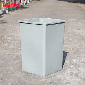 Poubelle rectangulaire grise HMTPC 12L pour usage intérieur et extérieur - Product Image 1