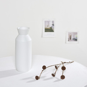 Florero de cerámica nórdico, decoración pequeña de flores secas, adornos simples blancos para sala de estar, dormitorio, mesa de comedor - Product Image 4