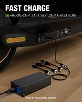 Chargeur de batterie au lithium 54.6V 5A avec 4 prises Chargeur rapide de remplacement de batterie universel pour batterie au lithium 48V XLR (3 broches)