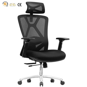 Ergonomic bifma chứng nhận điều hành Ghế văn phòng thoải mái Lift thiết kế vải da có thể điều chỉnh lưới kim loại bao gồm tựa đầu - Product Image 6