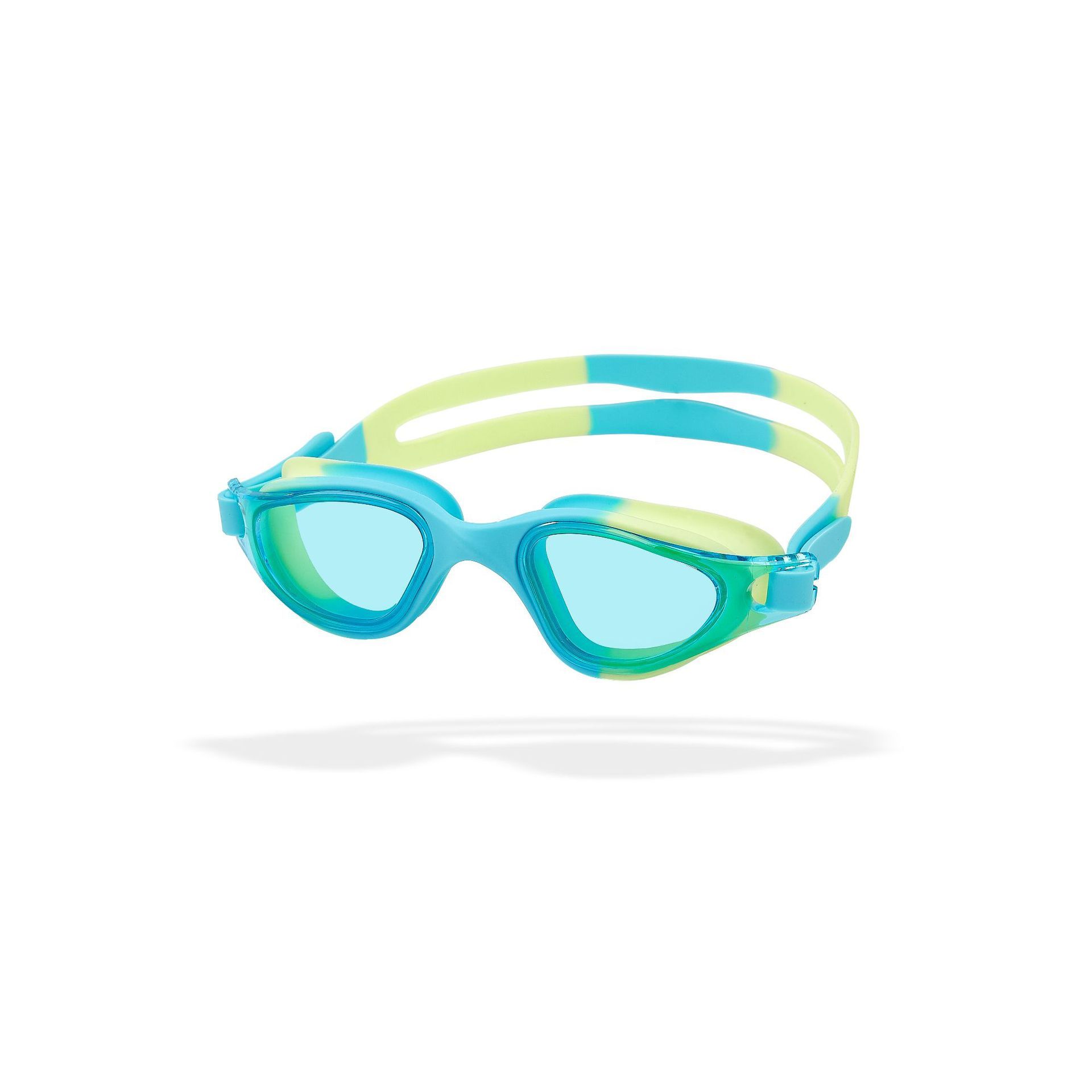 Estuche para gafas sin graduación, color verde lago y amarillo fluorescente.