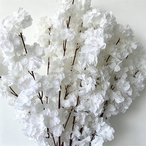 Fleurs de <span class=keywords><strong>cerisier</strong></span> artificielles L-220 abordables, <span class=keywords><strong>en</strong></span> soie, blanches, réalistes, style Sakura japonais, pour décoration de mariage, maison, Noël, <span class=keywords><strong>en</strong></span> gros - Product Image 2