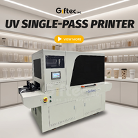 Machine d'impression UV industrielle Giftec Ricoh automatique haute vitesse à passage unique multicolore pour la production en masse de logos sur gobelets en PP et PET