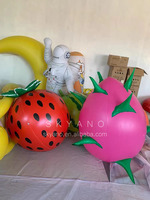 Ballon gonflable modèle de fruit de simulation, publicité gonflable géante orange poire fraise citron ananas banane