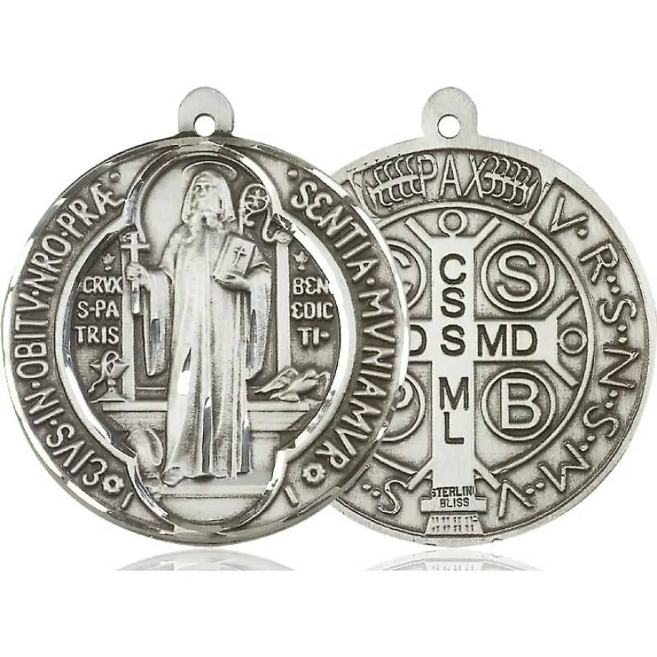 Best Verkopende St. Benedict St Jude En Rozenkranskruis En Middenmedaille Met Ketting