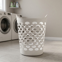 Panier à linge pliable en PE écologique personnalisé, très vendu, avec poignées, pour salle de bain
