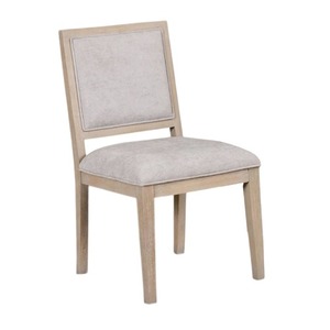 Kizie - Ensemble de 2 chaises de salle à manger au design moderne et transitoire, convertible, revêtement en similicuir, bois brun fauve - Product Image 2